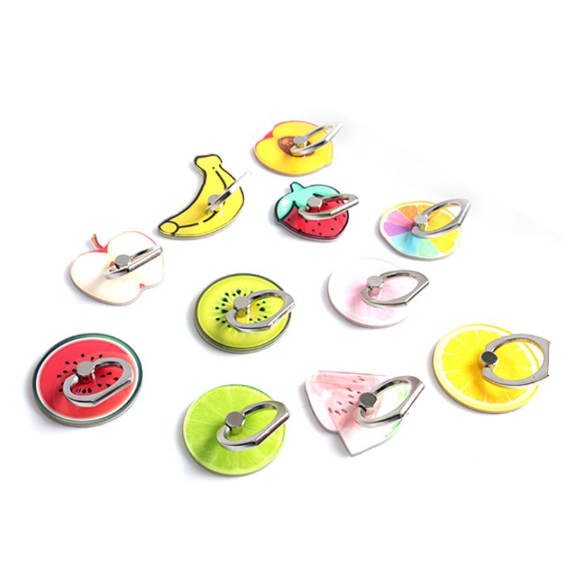 Gía đỡ điện thoại hình vòng nhẫn họa tiết trái cây dễ thương | BigBuy360 - bigbuy360.vn