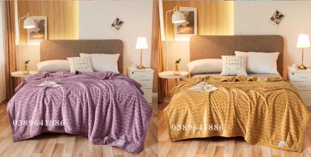 (SALE 11.11) CHĂN LÔNG CỪU ÉP MỊN 2 MẶT, CHĂN LÔNG TUYẾT VÂN SÓNG KÍCH THƯỚC 2mx2m3