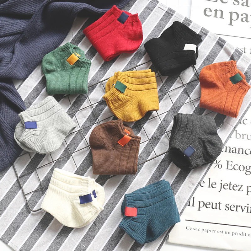Sét 3 đôi tất nam nữ nhiều màu Vintage