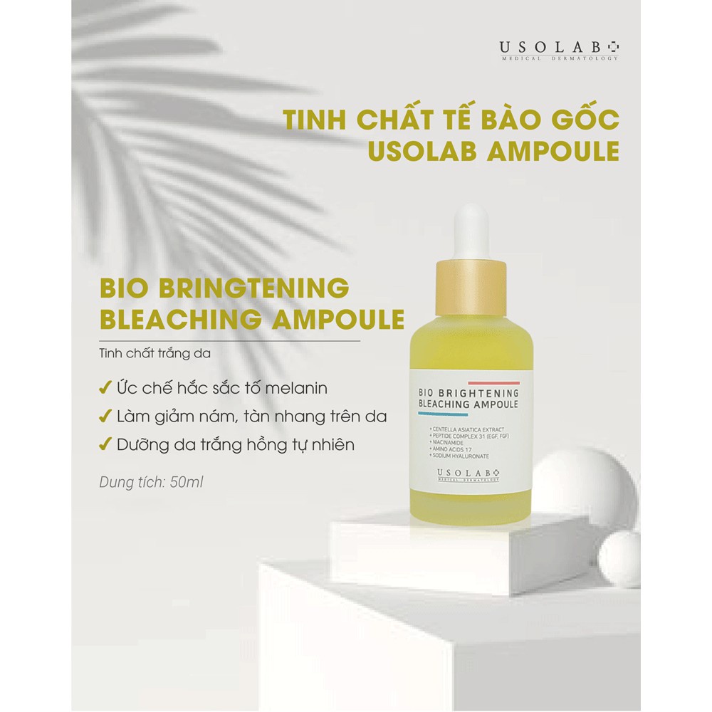Serum trắng da, mờ nám, thu nhỏ lỗ chân lông Brightening Bleaching Ampoule Usolab | BigBuy360 - bigbuy360.vn