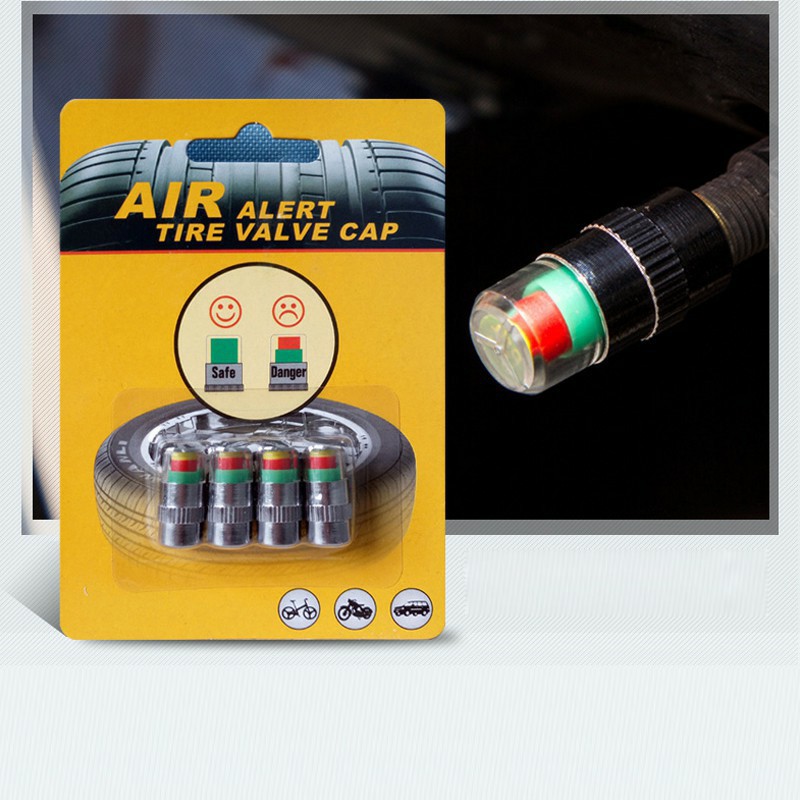 Bộ 4 nắp van cảnh báo áp suất lốp Oto