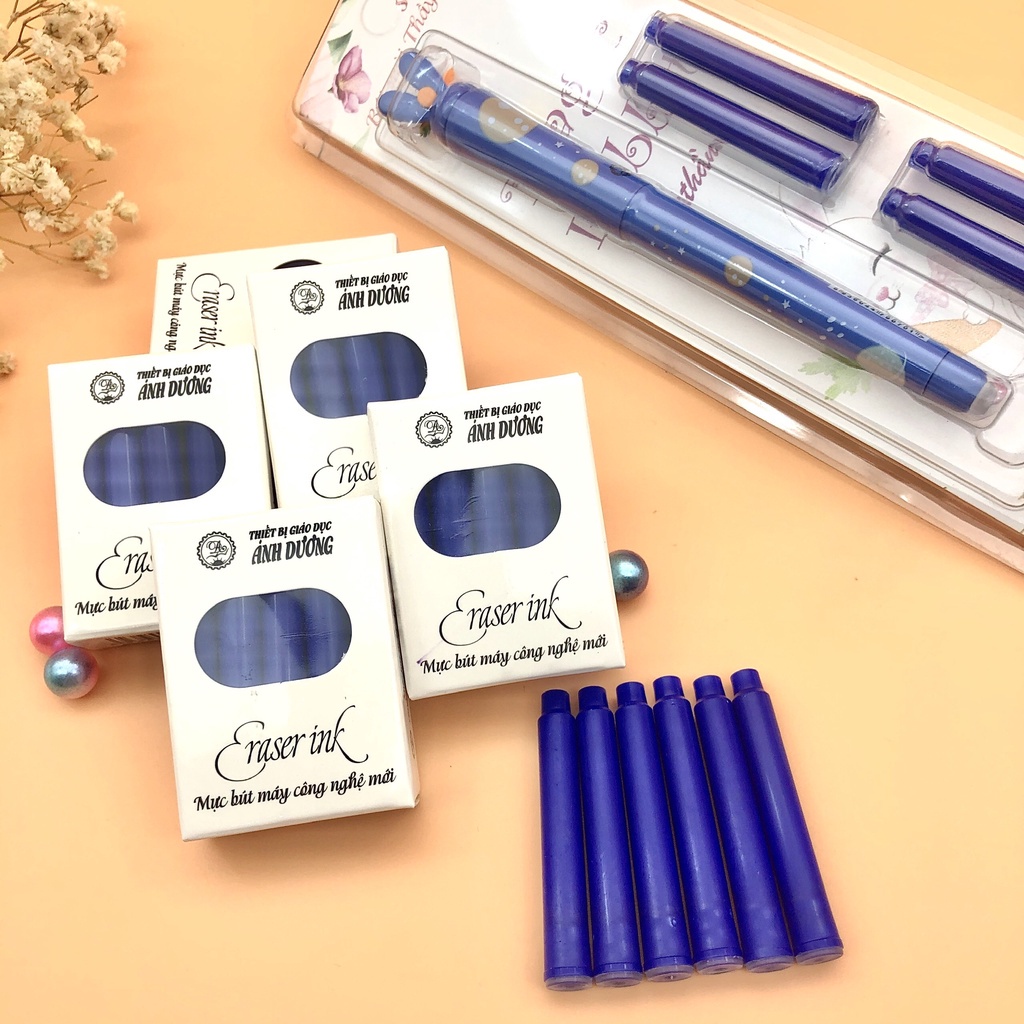 Mực ống xóa được Ánh Dương  - lắp bút Thầy Ánh và Cánh Diều - tặng kèm gôm tẩy đối với đơn từ 2 sản phẩm