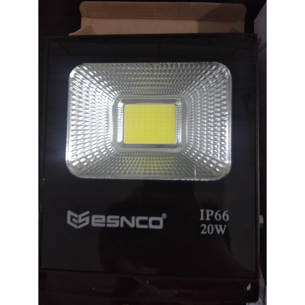 Đèn pha led 20W ESNCO chiếu sáng công trình ngoài trời, bảng hiệu trang trí sân vườn chống nước IP66 chuẩn công suất