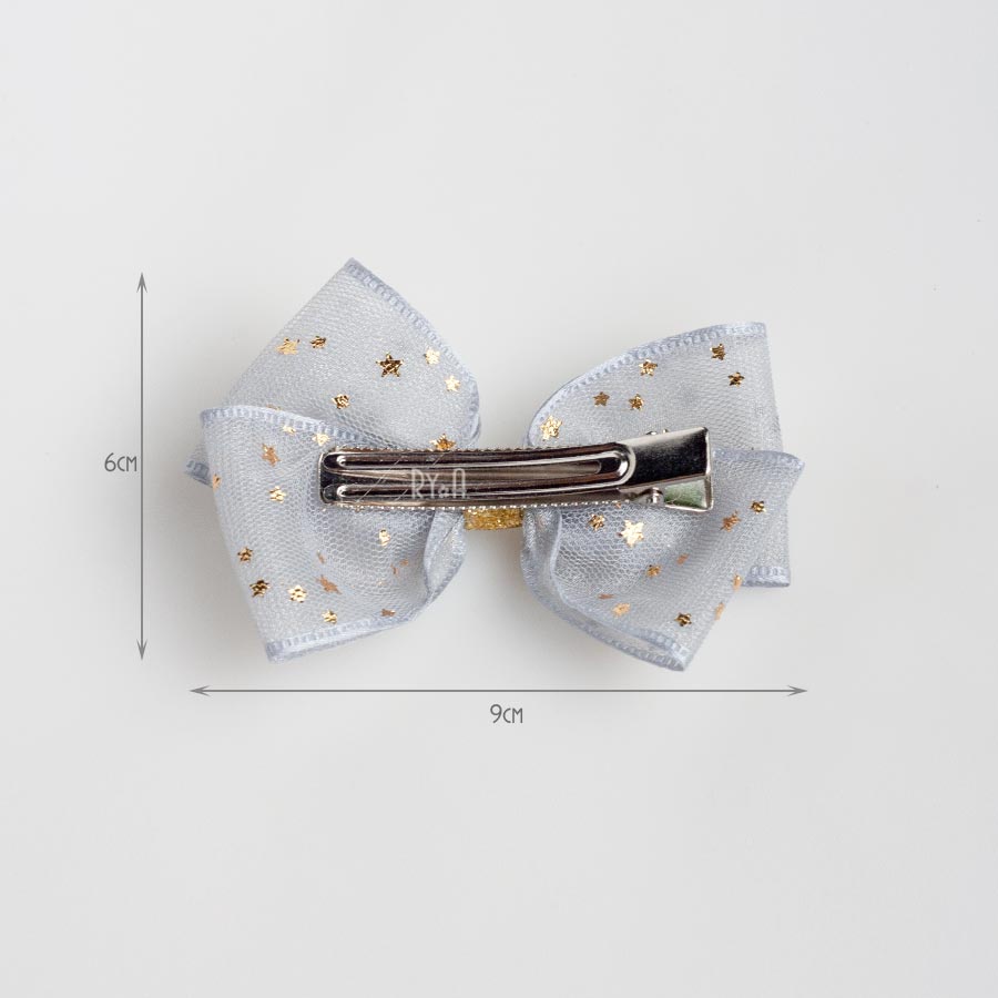 Kẹp tóc cho bé nơ ruy băng voan lưới RYA 11355