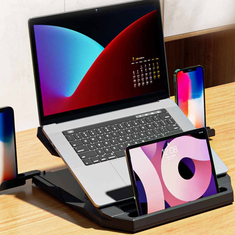 Giá Đỡ Cho Laptop Có Thể Xoay 360 Độ Tiện Dụng° Quạt Tản Nhiệt Hai Lớp Đế Xoay Cho Notebook