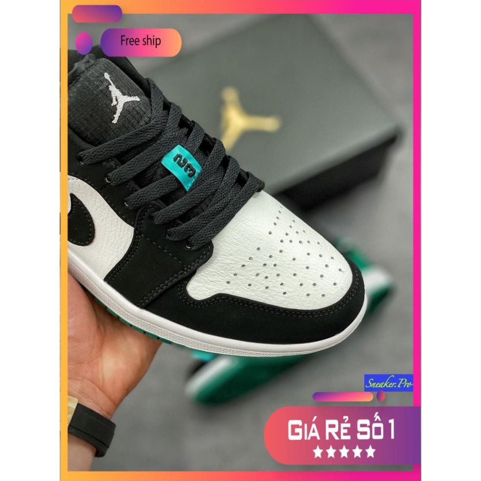 (FULL BOX + QUÀ TẶNG) Giày thể thao AIR Jordan 1 Low White Black Mystic Green cổ thấp cho nam và nữ | BigBuy360 - bigbuy360.vn