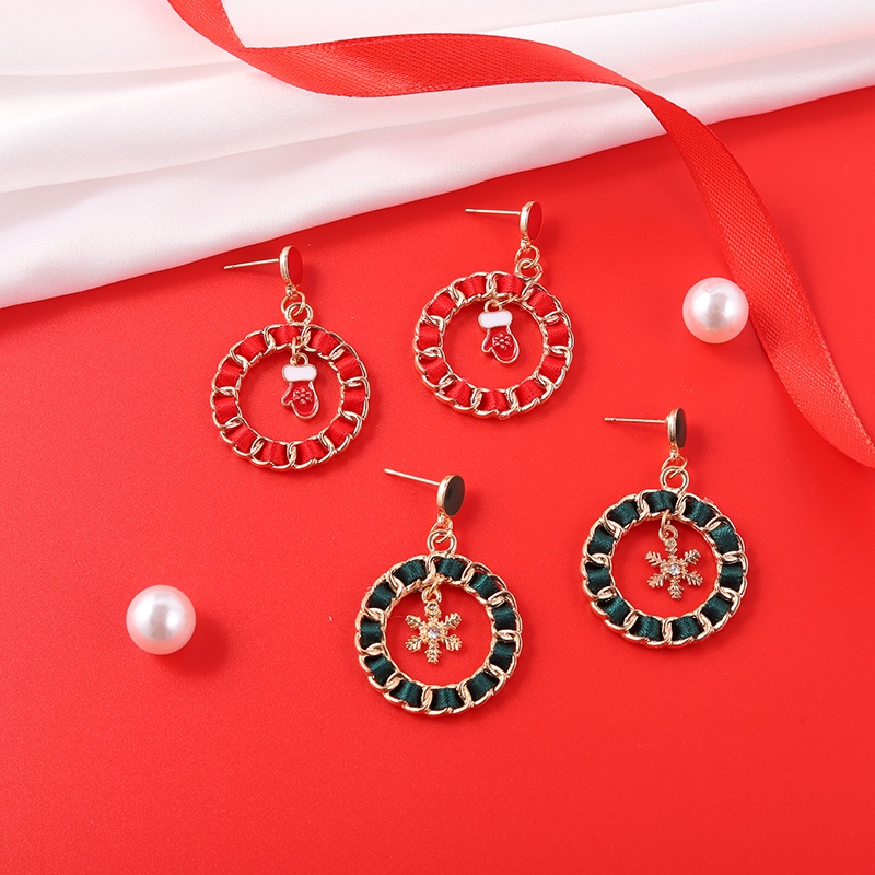 Bông tai hình cây thông/hoa/ông già nô-en thời trang cho nữ