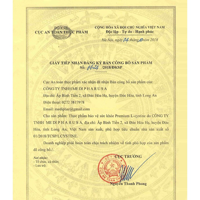 Premium L-Cystine – Giúp làm trắng da, mờ thâm nám, tóc dày khỏe (120 viên)