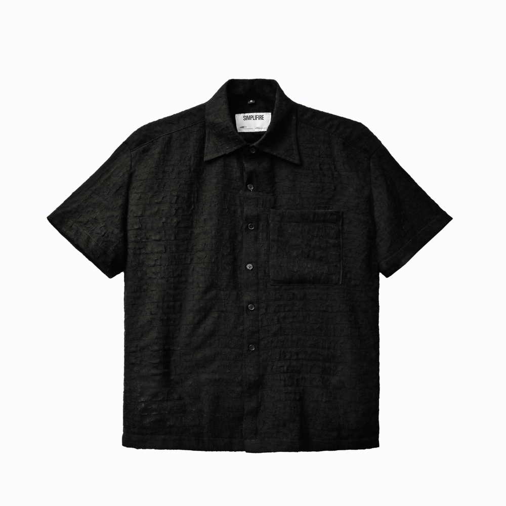 ÁO SƠ MI TAY NGẮN THIẾT KẾ FORM CROP BOXY NAM NỮ