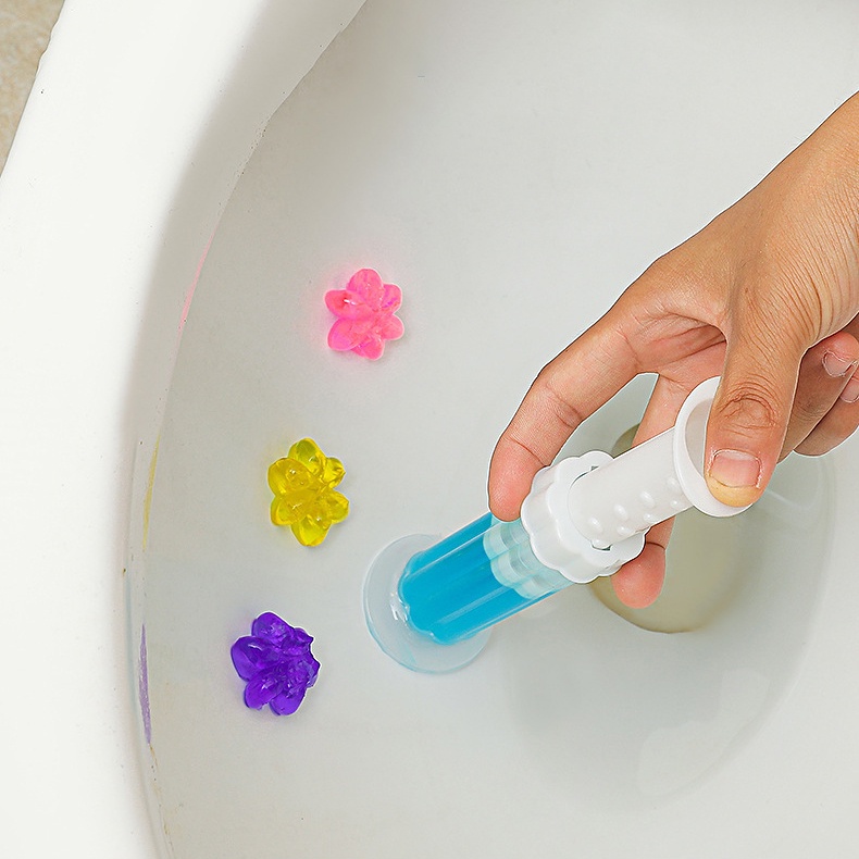 Gel khử mùi bồn cầu, gel thơm hình bông hoa khử trùng khử khuẩn vệ sinh toilet bồn rửa nhà tắm - HUNONA