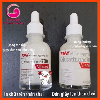 {Loại in chữ trên thân}Huyết Thanh Trắng Da 7 Day Whitening Program Glutathione 700 V-Ample