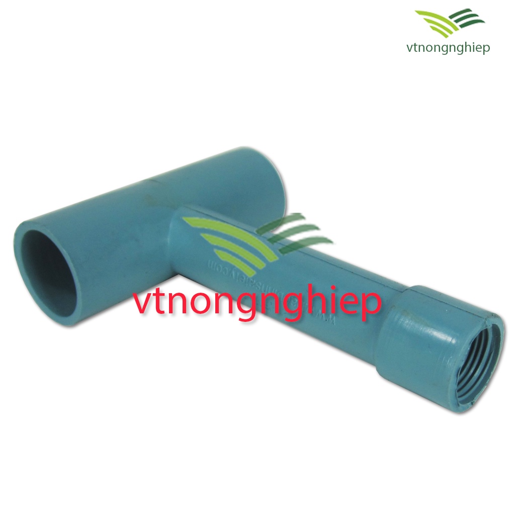 5 Tê 21-17 tê chia ống nước pvc loại dài, tê pvc 21mm ren trong 17mm, nối các béc tưới phun mưa có chân ren 17mm