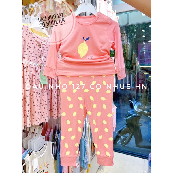 LULLABY Bộ dài tay cài vai NH308M cho bé dưới 4 tuổi