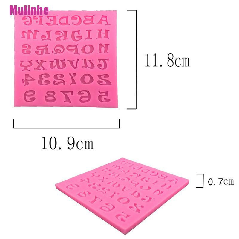 1 Khuôn Silicone Tạo Hình Bảng Chữ Cái Trang Trí Bánh Kem / Sô Cô La