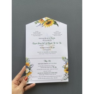 Combo 40 bộ thiệp kèm phong bì hoa hướng dương