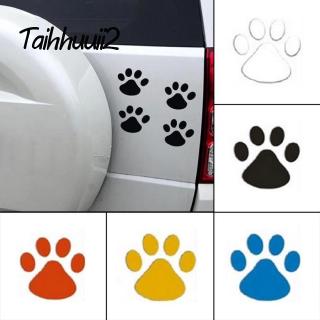 Bộ 4 Miếng Dán Hình Bàn Chân Chó/Mèo Sáng Tạo Cho Xe Hơi