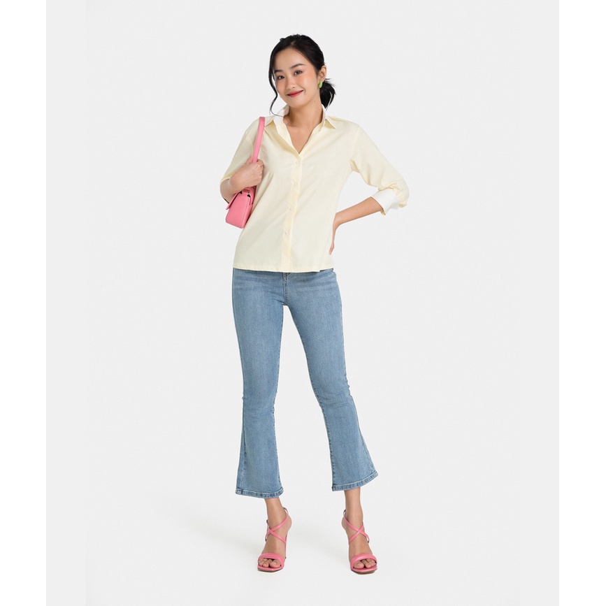 Quần Jeans Dài Nữ HNOSS Kiểu Dáng Ống Loe HNQDA013