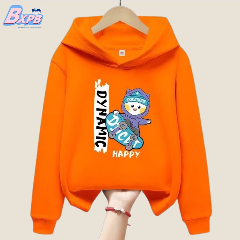 Áo Hoodie Dáng Rộng In Hình Hoạt Hình Anime Thoải Mái Thời Trang Dành Cho Trẻ Em 3-15 Tuổi