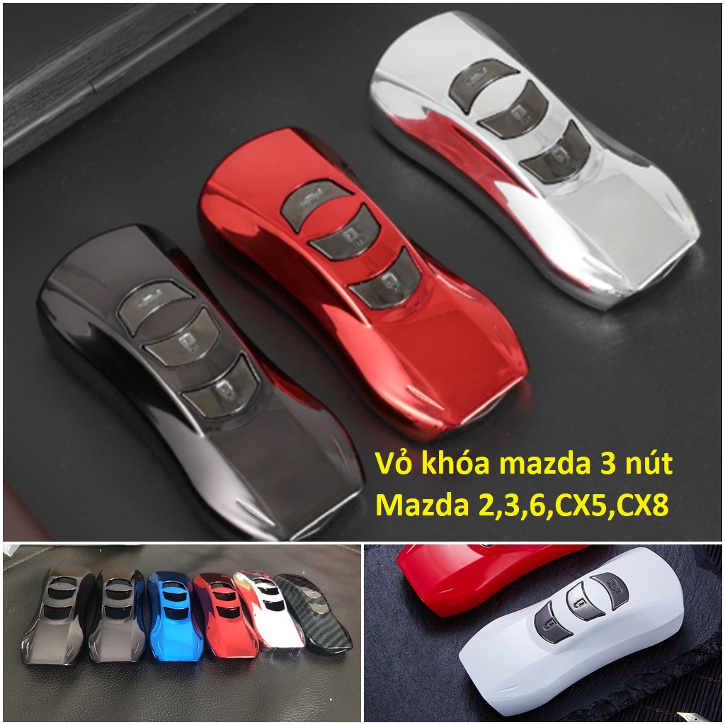 (Vỏ khóa) Ốp khóa siêu đẹp hình ô tô Mazda 2, Mazda 3, Mazda 6, CX5, CX8 CX9