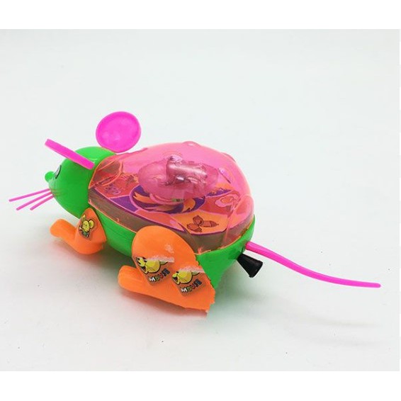 Đồ chơi chuột đèn bằng nhựa chạy bằng dây cót