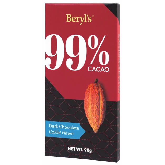 (5 vị ) Chocolate Beryl Bar 85g không đường no sugar thanh socola đen đắng nguyên chất