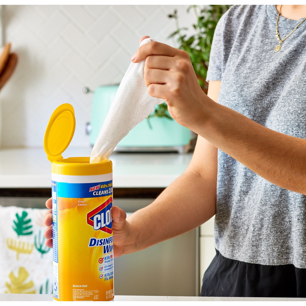 Hộp Khăn Giấy Ướt Clorox Diệt 99,9% Vi Khuẩn 35 Miếng - USA