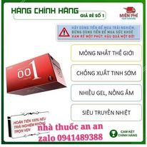 HỘP 10 BAO cao su siêu mỏng 001 OLO nhiều gel kéo dài ấm nóng truyền nhiệt