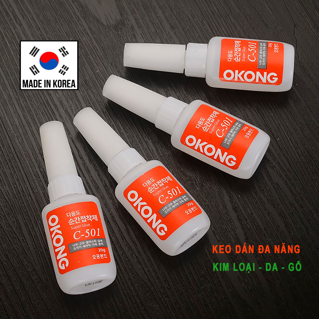 Keo Dán Siêu Dính OKONG C501, Keo Đa Năng Dán Tất Cả Vật Liệu Bằng Gỗ, Thủy Tinh, Dán Nhựa An Toàn Với Da Tay