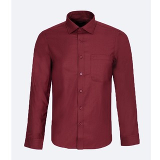 Áo sơ mi nam dài tay TQQ M02CS màu đỏ trơn nổi bật và thu hút cùng chất vải cotton mịn mượt