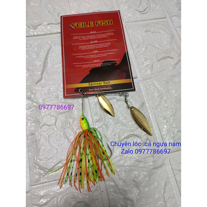 mồi giả spiner bait câu lure