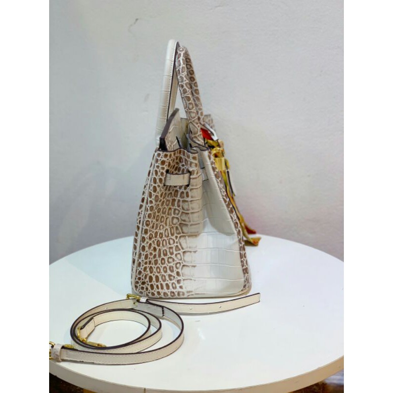 Túi da Hm birkin. sz 30cm. Tặng kèm khăn.  Túi vải HM