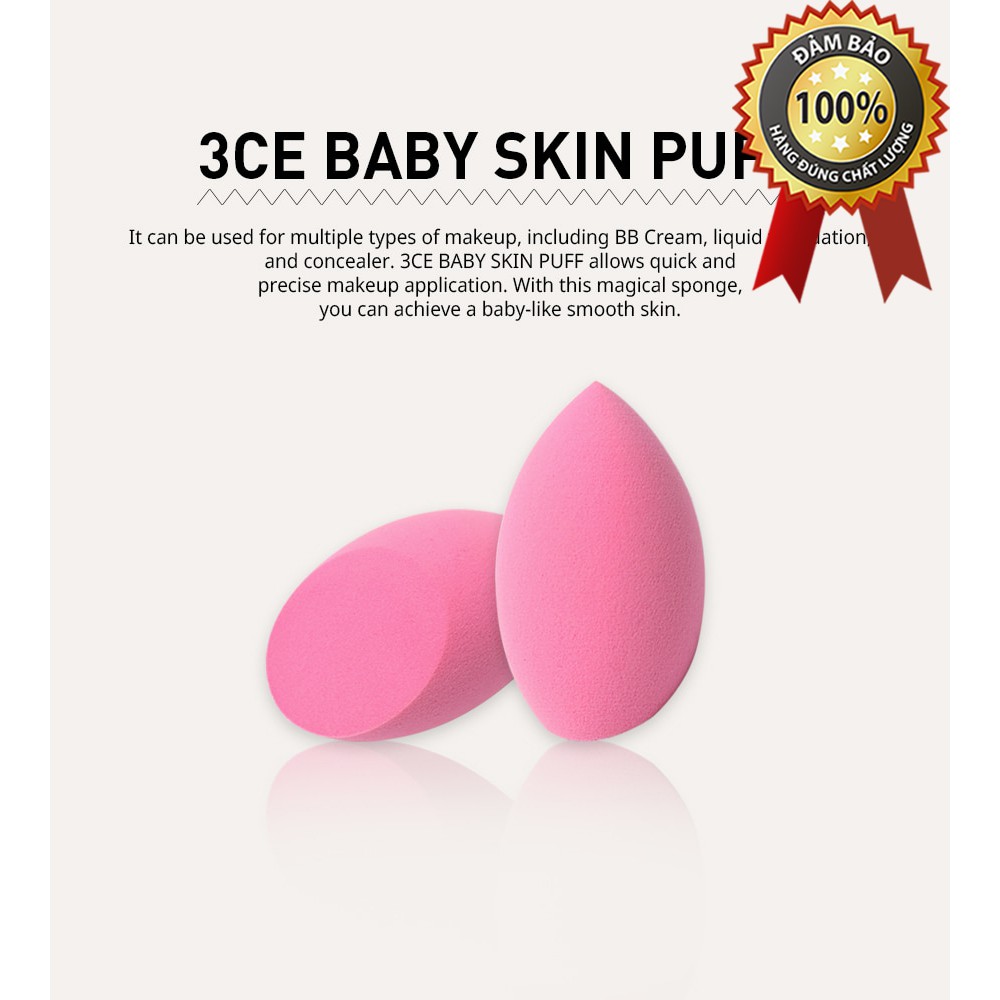 BÔNG MÚT TRANG ĐIỂM  [3CE] BABY SKIN PUFF