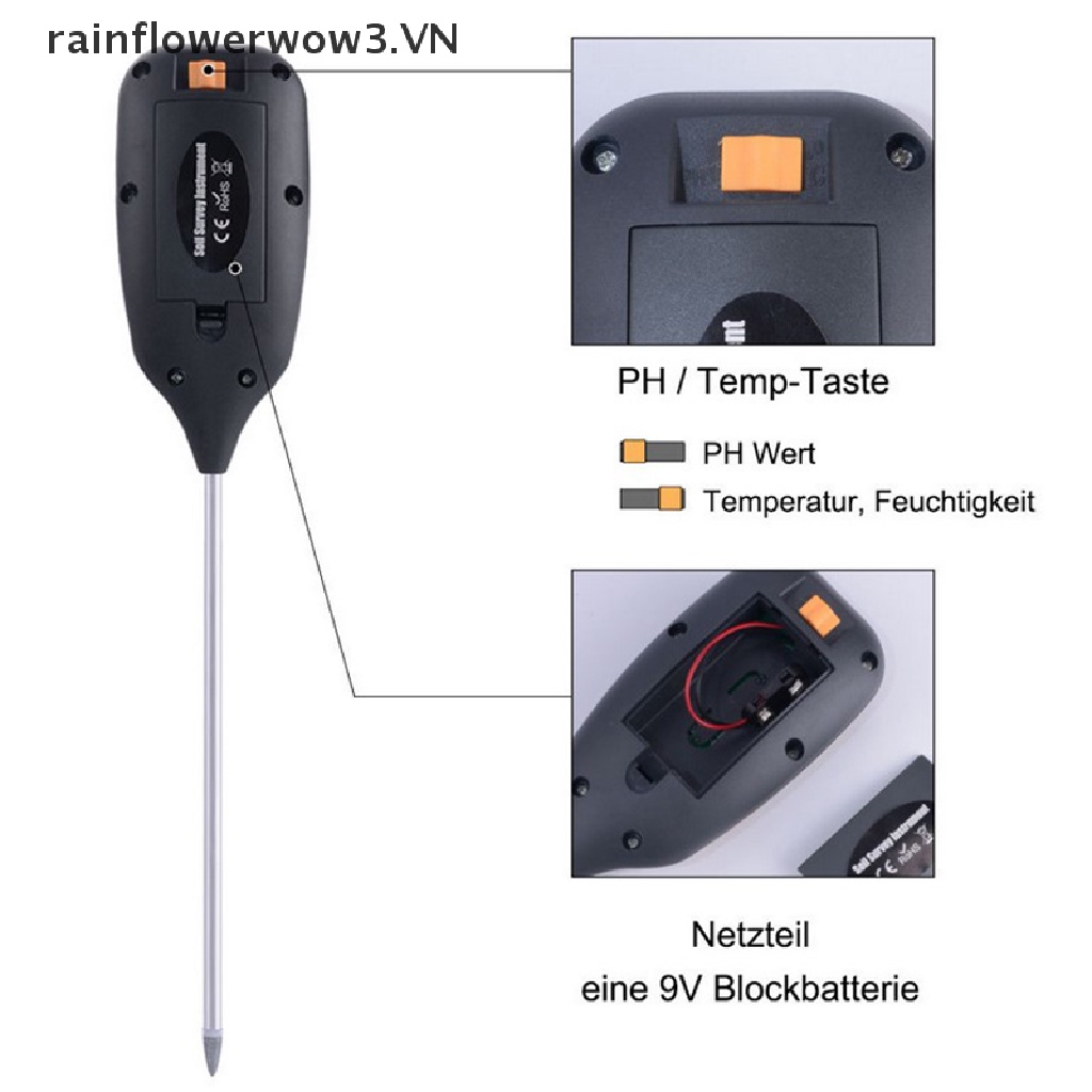 Máy Đo Độ PH / Độ Ẩm / Ánh Sáng Mặt Trời Chuyên Nghiệp