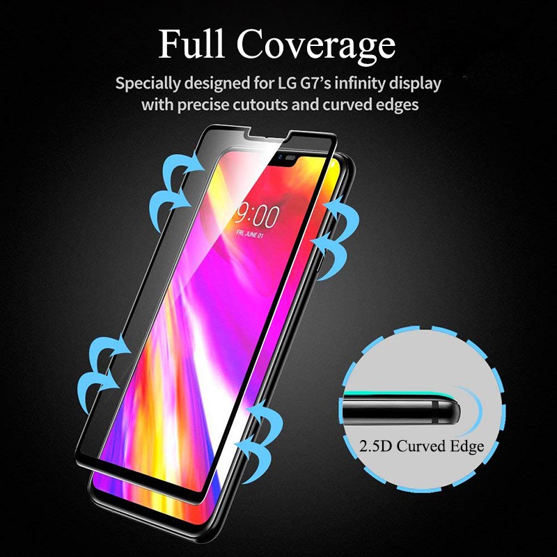 Miếng Dán Kính Cường Lực 4D Full Màn Hình Cho LG G7, Dán Màn Hình LG G7