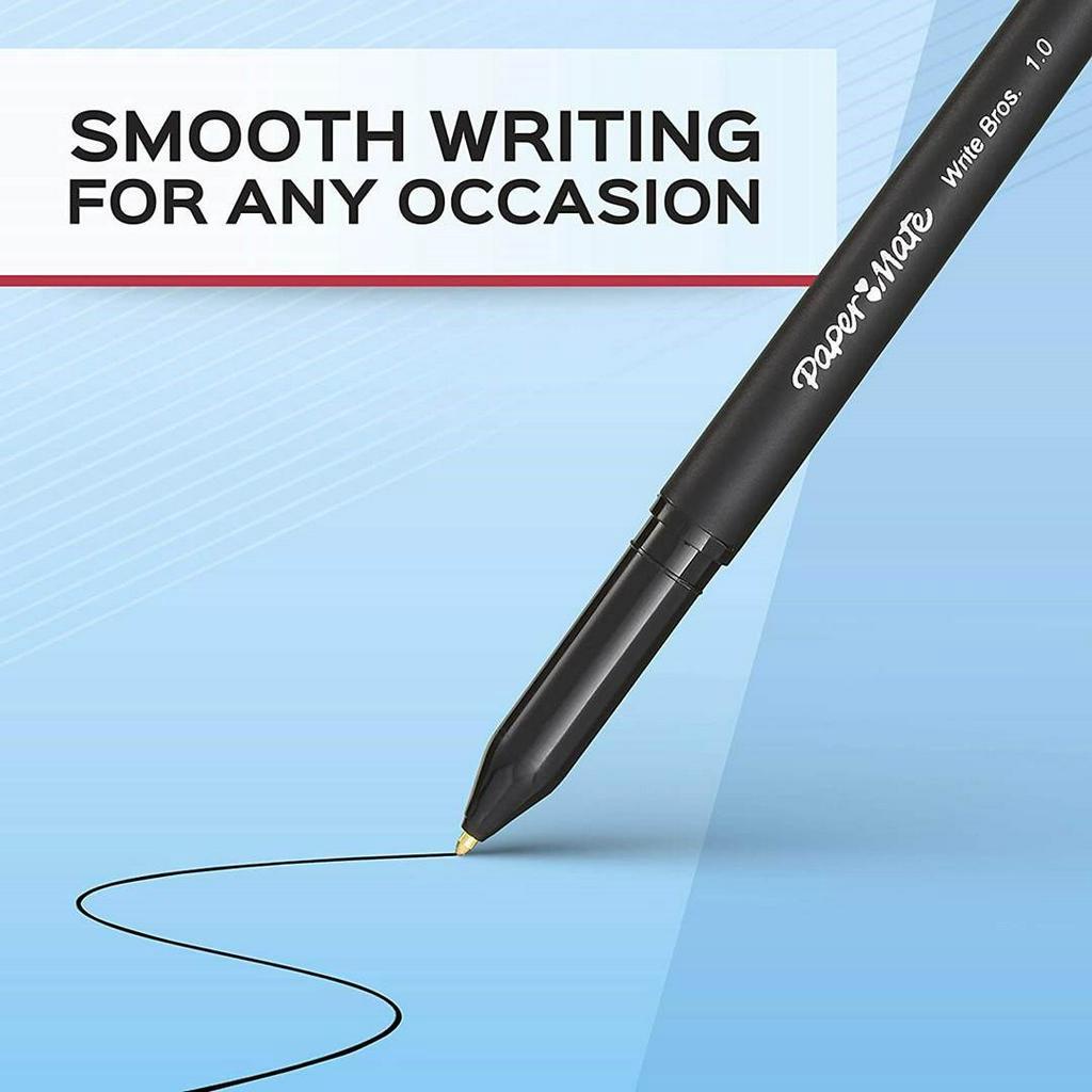 COMBO 4 BÚT BI PAPER MATE ĐEN NGÒI NÉT VỪA Write Bros Ballpoint Pens, Medium Point (1.0mm), Black