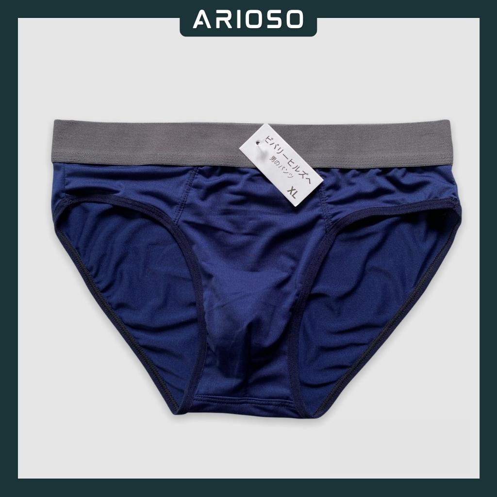 Quần lót nam tam giác thun lạnh cao cấp sịp chéo vải co giãn 4 chiều khử mùi ARIOSO QL04