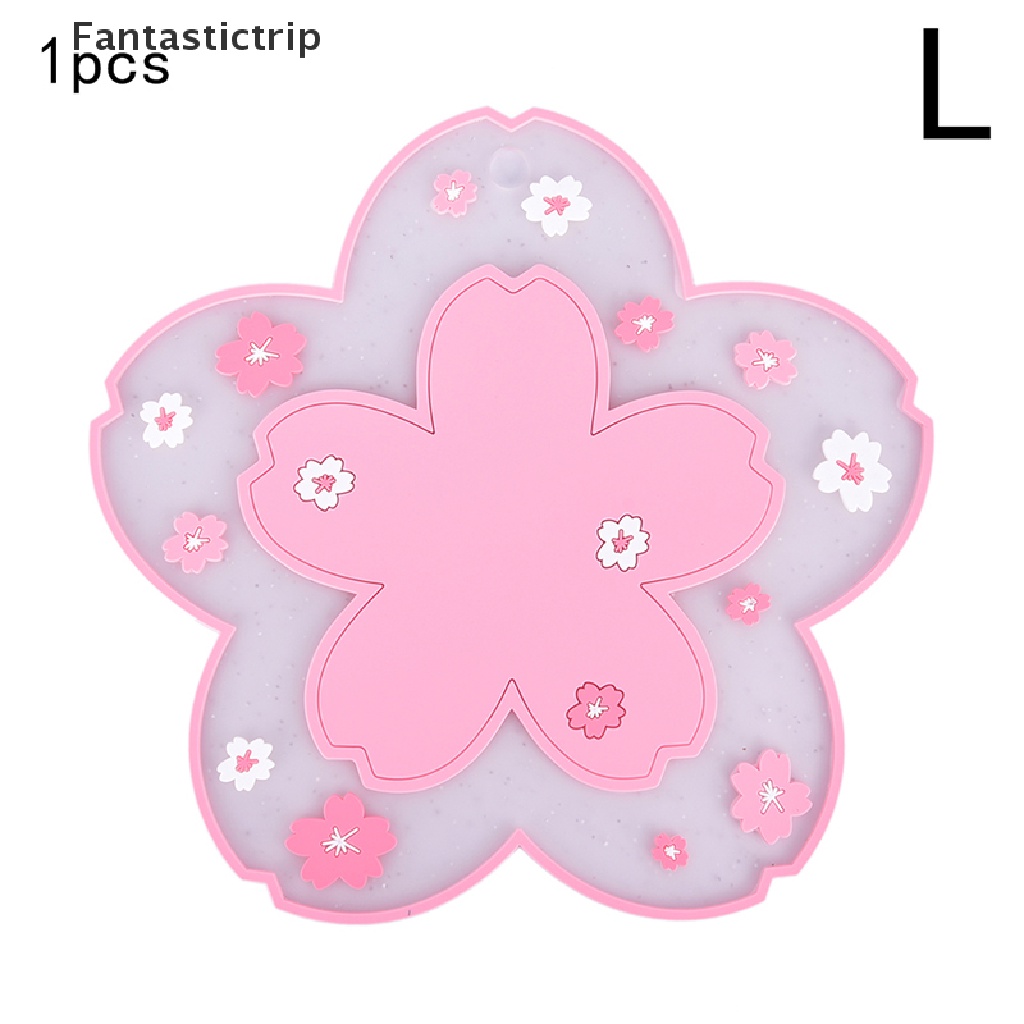 Bộ 2 Miếng Lót Kính Cách Nhiệt Chống Trượt Họa Tiết Hoa Anh Đào Xinh Xắn