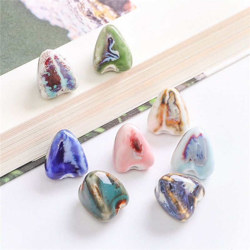 Set 5 hạt sứ 14x14x14mm làm trang sức thủ công