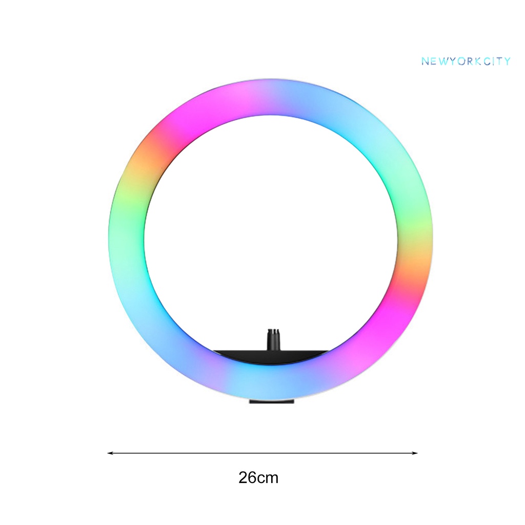 1 Set Vòng Đèn LED 26cm Cổng USB RGB Có Thể Thay Đổi Màu Sắc Theo Nhiệt Độ Dùng Chụp Ảnh