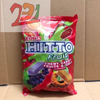 Túi Kẹo Euro Hitto Fruit Chewy Fruits  & Cola 280g(100 cái)