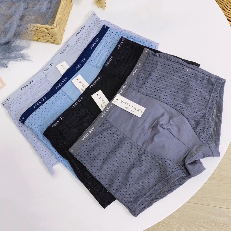 Hộp 4 Quần Lót Boxer, Sip Đùi Thông Hơi Cao Cấp Kháng Khuẩn Ngăn Mùi Dành Cho Nam