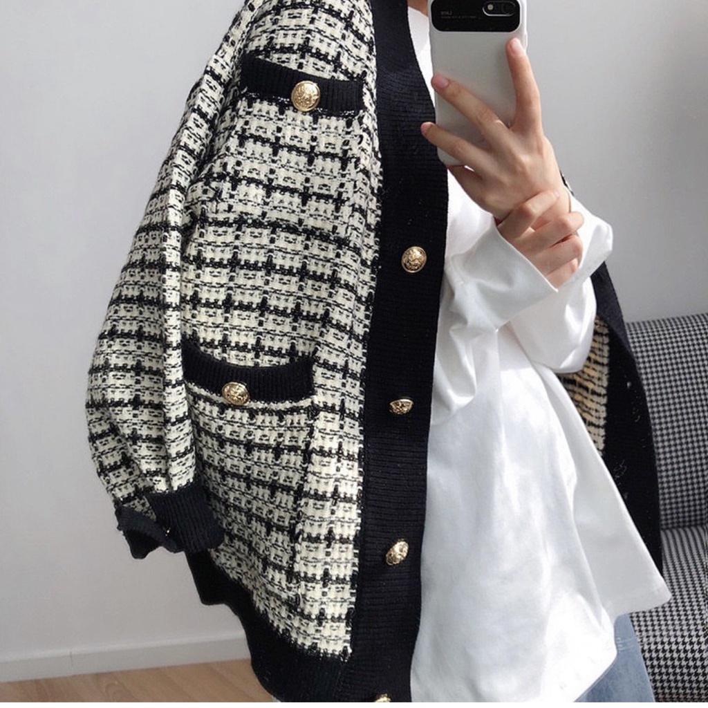 Áo Cardigan dệt (Ảnh/Video tự chụp)