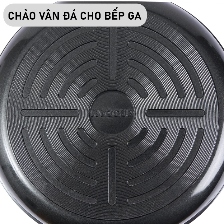 Chảo đá từ chống dính SUPOMart 30cm, Chảo từ chống dính vân đá 5 lớp nguyên khối dày dặn