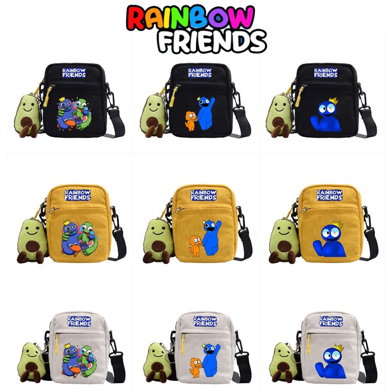 Roblox Rainbow Friends Kids Shoulder Bag Cartoon Cute Messenger Canvas Bag Student Small Square Bag Boys Girls Phone Bag
