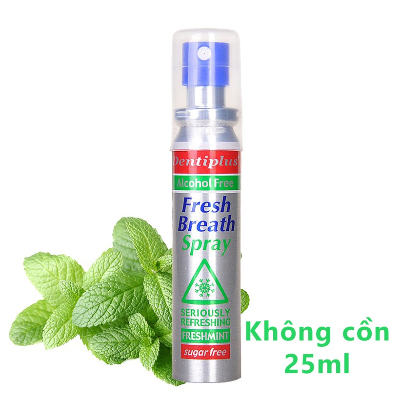 Xịt thơm miệng Dentiplus không đường 25ml