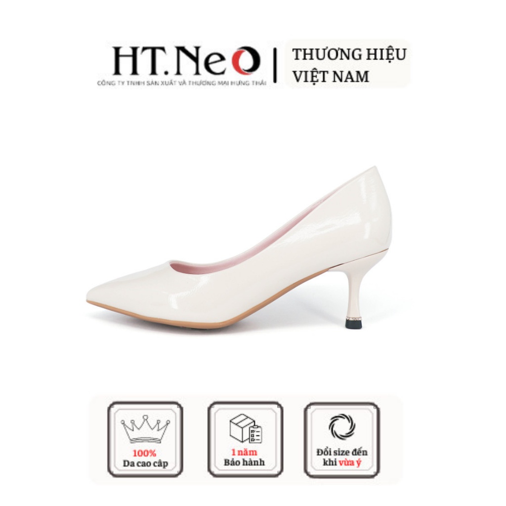 Giày cao gót mũi nhọn HT.NEO Thiết kế da bóng, đế cao 5cm, đường nét tinh tế CS152