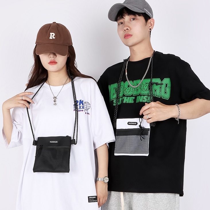 Túi Đeo Chéo Mini Phong Cách Thời Trang Ulzzang Hàn Quốc Dành Cho Nam Giới