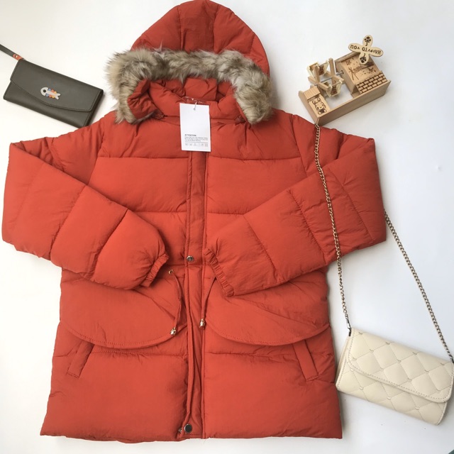 [Mã WARN60 hoàn 15% xu đơn 300k] Áo phao nữ mũ lông thắt eo | BigBuy360 - bigbuy360.vn