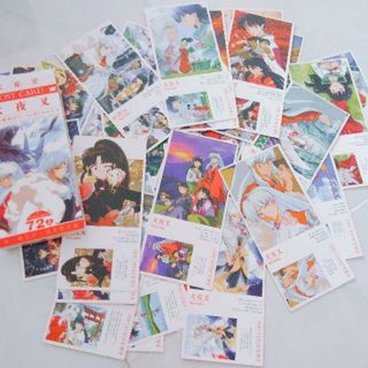 Hộp ảnh Postcard InuYasha Khuyển Dạ Xoa bộ ảnh có ảnh dán sticker anime chibi quà tặng dễ thương xinh xắn độc đáo