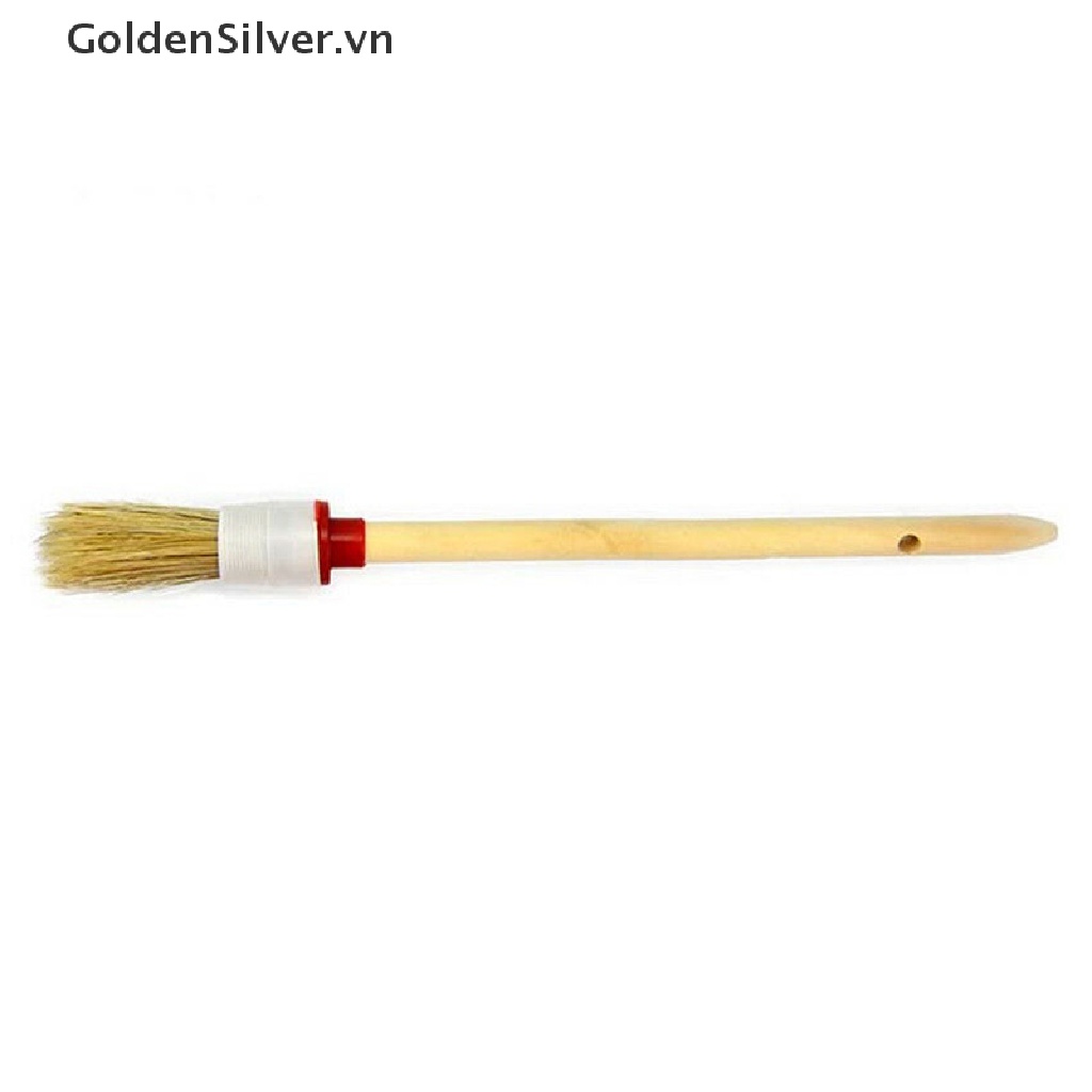 Bàn Chải Lông Mềm Tay Cầm Gỗ Vệ Sinh Nội Thất Xe Hơi
